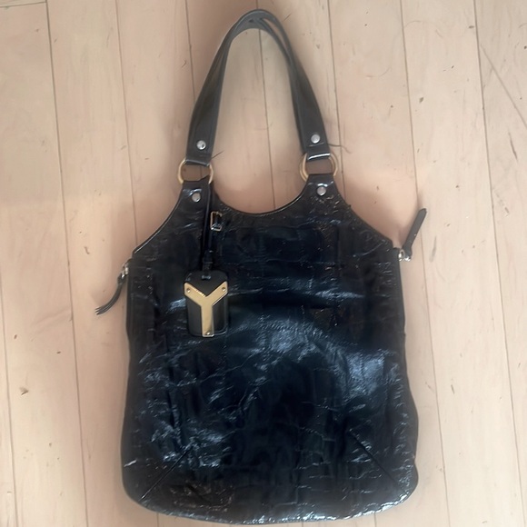 YSL TRIBUTE BAG LEATHER ALLIGATOR TEXTURE - Picture 1 of 8
